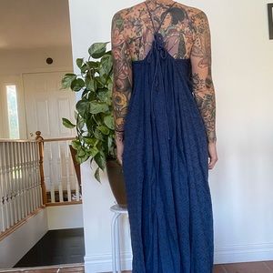 Xs free people open back maxi dress